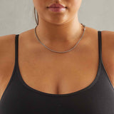 3mm Belcher Chain - White Gold