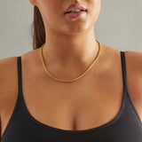 925 3mm Rope Chain - Gold