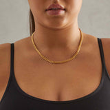 925 5mm Miami Cuban Link Chain - Gold