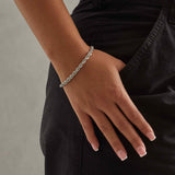 5mm Rope Bracelet - White Gold