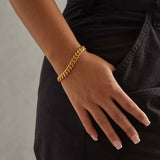 925 8mm Miami Cuban Link Bracelet - Gold