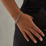 8mm Miami Cuban Link Bracelet - White Gold