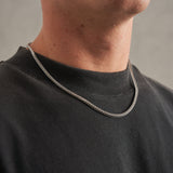 3mm Franco Chain - White Gold