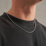 3mm Belcher Chain - White Gold