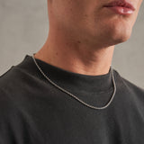 3mm Belcher Chain - White Gold