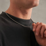 3mm Belcher Chain - White Gold