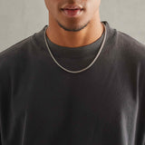 3mm Box Chain - White Gold