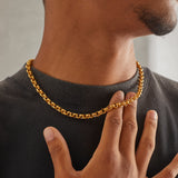 7mm Belcher Chain - Gold