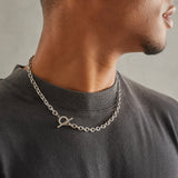 6mm Toggle Chain - White Gold
