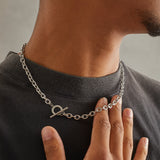 6mm Toggle Chain - White Gold