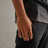 925 3mm Rope Bracelet - Gold
