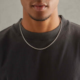 3mm Rope Chain - White Gold