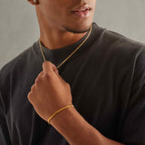 3mm Miami Cuban Bracelet - Gold
