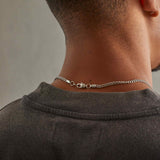 3mm Miami Cuban Link Chain - White Gold