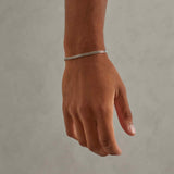 3mm Miami Cuban Bracelet - White Gold