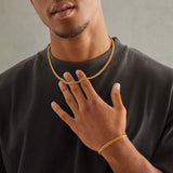 925 5mm Miami Cuban Link Bracelet - Gold