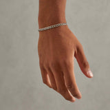 5mm Miami Cuban Link Bracelet - White Gold