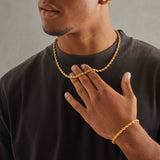 5mm Rope Chain - Gold