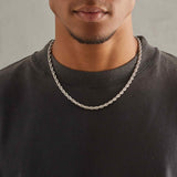 5mm Rope Chain - White Gold