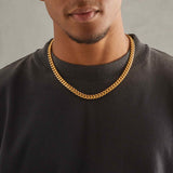 8mm Miami Cuban Link Chain - Gold