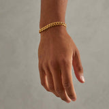 925 8mm Miami Cuban Link Bracelet - Gold