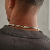 8mm Miami Cuban Link Chain - White Gold