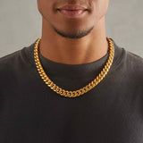 12mm Miami Cuban Link Chain - Gold