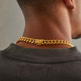 12mm Miami Cuban Link Chain - Gold