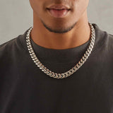 12mm Miami Cuban Link Chain - White Gold