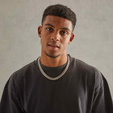 12mm Miami Cuban Link Chain - White Gold
