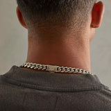 12mm Miami Cuban Link Chain - White Gold