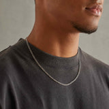 3mm Figaro Chain - White Gold