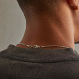 3mm Figaro Chain - White Gold