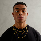 925 3mm Rope Chain - Gold