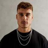 5mm Rope Chain - White Gold