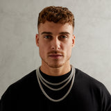 8mm Miami Cuban Link Chain - White Gold