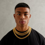 12mm Miami Cuban Link Chain - Gold