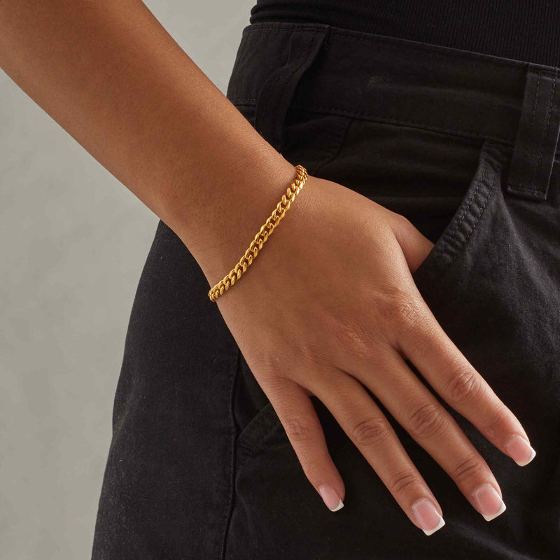Buy Cuban Chain Bracelet | Gold Cuban link Bracelet for Women Online –  Jewelvers