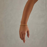 5mm Iced Ball Bracelet - Gold