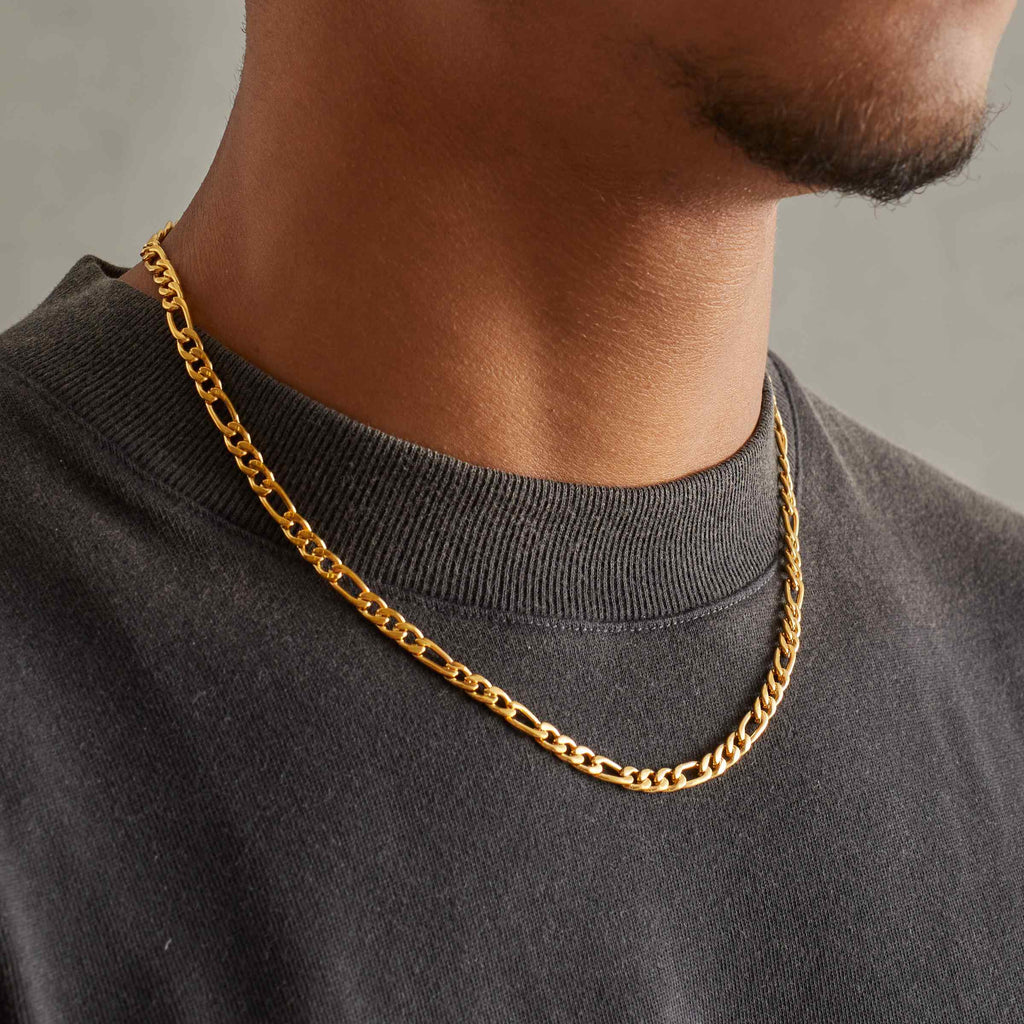 Gold Figaro Chains - 10kt or 14kt Solid Gold | Lirys Jewelry – Liry's  Jewelry
